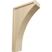 Ekena Millwork 3"W x 8 1/2"D x 14"H Jumbo Lawson Wood Corbel, Rubberwood CORW03X08X14LWRW